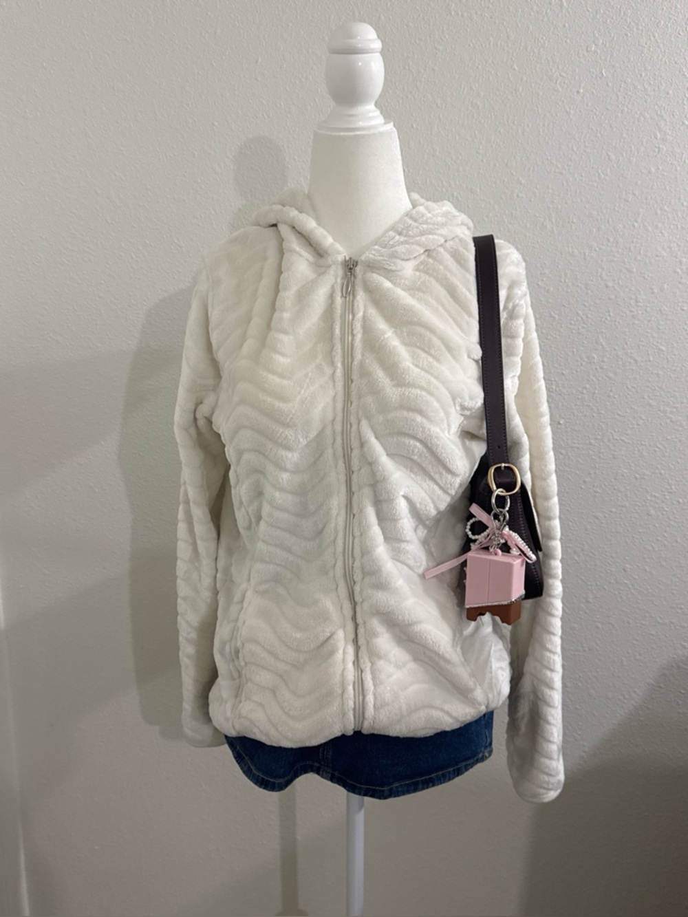 Beige fuzzy sweater